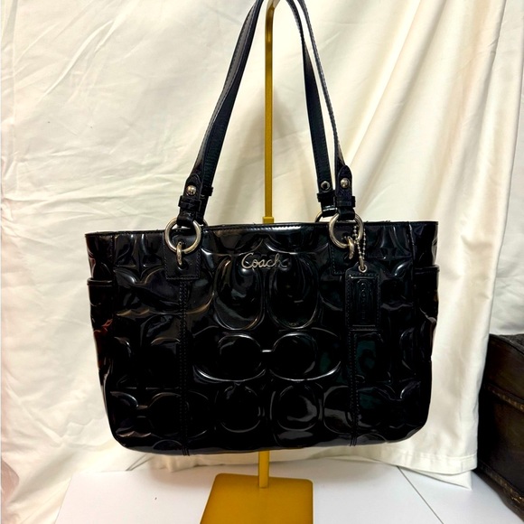 Coach Handbags - Coach Black Patent Leather Tote Bag